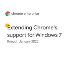 Extending Chrome support for Windows 7 until January 2022 (Source: Google Cloud Blog)