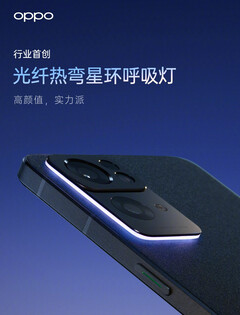 Oppo has integrated a notification light within the camera housing in the Reno7 series. (Image source: Oppo)