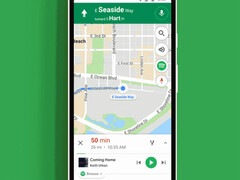 Music controls have disappeared from Google Maps. (Image source: Spotify)