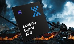 The Samsung Exynos 2200 is expected to offer ray-tracing technology in supported games. (Image source: Samsung - edited (Exynos 2200 mockup))