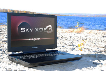 Eurocom Sky X9E3 VR Ready high-end laptop front side open