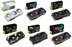 These Asus AIB graphics cards have already been updated with the new higher prices. (Image source: Asus - edited)