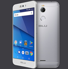 BLU R2 LTE Android smartphone in silver finish