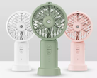 The Xiaomi DOCO ultrasonic handheld misting fan comes in three colors. (Image source: Youpin)