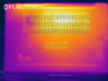 Heat map of the bottom of the device (stress test)