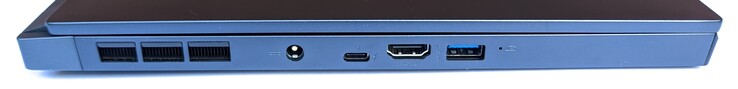 Left side: ventilation, Thunderbolt 3, USB 3.2 Gen2 Type-A