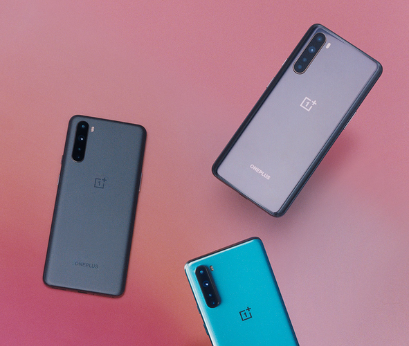The new Gray Ash variant next to the other colours of the OnePlus Nord. (Image source: OnePlus)