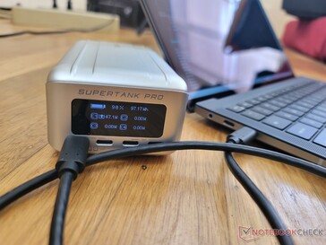 Power bank charging our Dell laptop at 47 W output