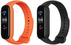 Amazon customers can pre-order the Amazfit Band 5 in orange or black. (Image source: Amazon/Huami - edited)