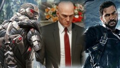 The studios behind Crysis, Hitman, and Just Cause are the front-runners as the rumored Microsoft acquisitions. (Image source: Crytek/IO/Avalanche - edited)