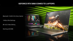 The RTX 5060 GPU for laptops is now official (image source: Nvidia)