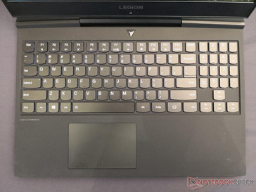 Similar keyboard to the Y530. Note the lack of dedicated mouse keys unlike on the Y530