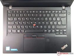 Keyboard of the Lenovo ThinkPad T470s (German layout).