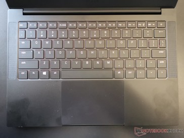 Same keyboard layout and travel depth as on the Blade 15