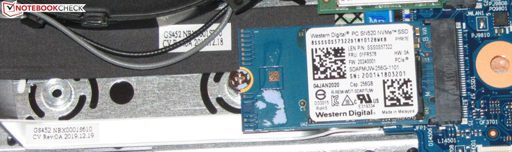 An NVMe SSD serves as system drive