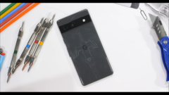The Pixel 7a outdated to teardown. (Source: JerryRigEverything by the utilization of YouTube)