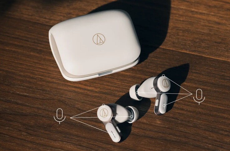 ATH-TWX7 utilizes MEMS microphones with beamforming to pickup your voice without background noise. (Source: Audio-Technica)