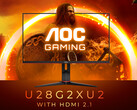 The AOC Gaming U28G2XU2 has a 28-inch panel with a 144 Hz refresh rate. (Image source: AOC)