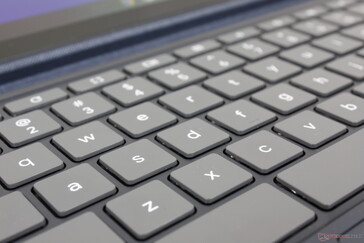 Flat keyboard base cannot be angled unlike on the Surface Pro keyboard or HP Chromebook x2 11 keyboard