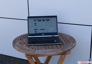 Using the HP ProBook x360 440 G1 in the shade