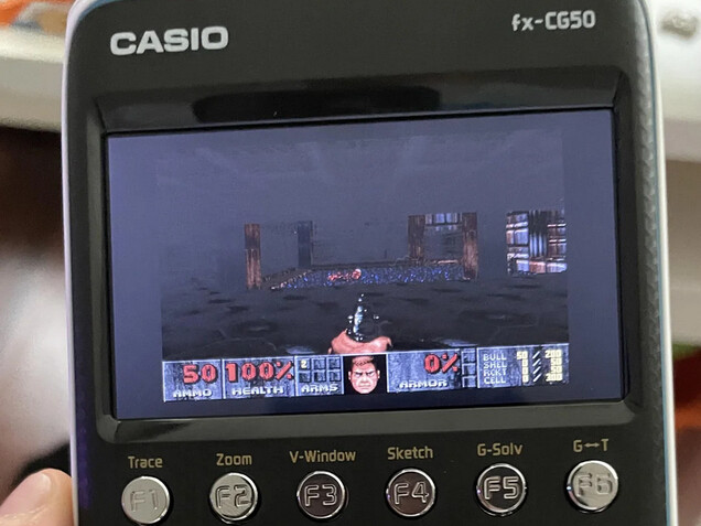 DOOM runs natively on a scientific Casio calculator (Image source: Asleep_Chicken5735 on Reddit)