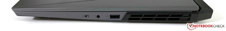 Right side: E-Shutter for webcam, 3.5 mm stereo, USB-A 3.2 Gen.1
