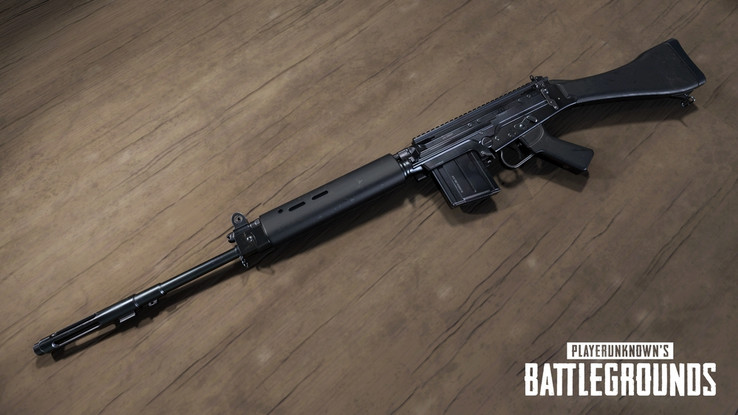 The latest weapon in PUBG's arsenal: The SLR. (Source: Bluehole)