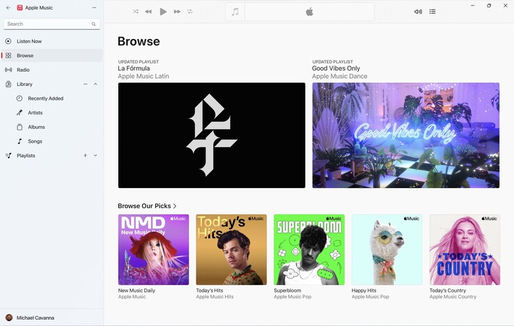Apple Music and Apple TV previews are now available in the Microsoft Store. (Image Source: Microsoft Store)