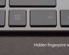 The fingerprint sensor next to right alt is the main feature of the Microsoft Modern Keyboard with Fingerprint ID. (Source: Microsoft)