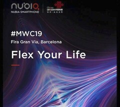Nubia MWC 2019 teaser, flexible smartphone coming up (Source: Weibo)