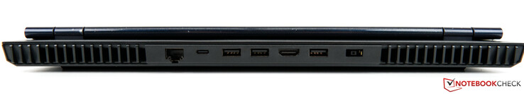 Rear: Network/LAN (RJ-45), USB-C 3.2 Gen 2 (DisplayPort 1.4 and power supply), 2 x USB-A 3.2 Gen 1, HDMI 2.1, USB-A 3.2 Gen 1, power connector