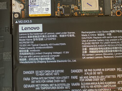 Battery in the Lenovo Yoga Slim 7i Pro X