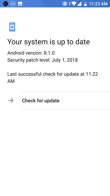 Android 8.1 Oreo for the Xiaomi Mi A1 update complete