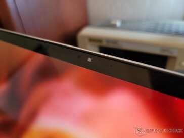 Top bezel is thicker than on most other laptops in order to house the 5 MP sensor