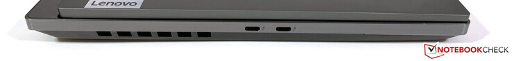 Left: 2x USB-C with Thunderbolt 4 (40 GBit/s, DisplayPort ALT mode 1.4)