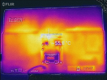 Thermal profile, rear of unit