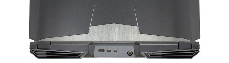 Rear: HDMI 2.0, 2x mini DisplayPort 1.3, AC adapter