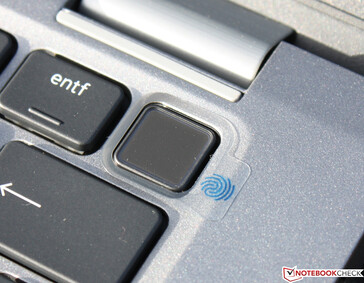 Fingerprint reader in the power button