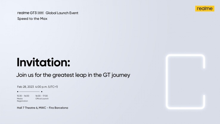 Realme posts its GT3 240W launch announcement. (Source: Realme via GSMArena)