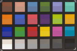 ColorChecker Passport: Target colors are represented in the lower half of each field