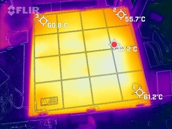 Thermal image of the printer bed
