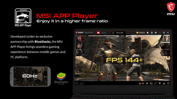 MSI App Player can take advantage of gaming features in MSI notebooks. (Image Source: MSI)