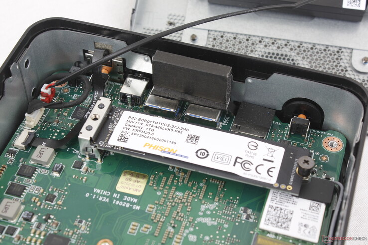 M.2 2280 SSD with heat sink removed