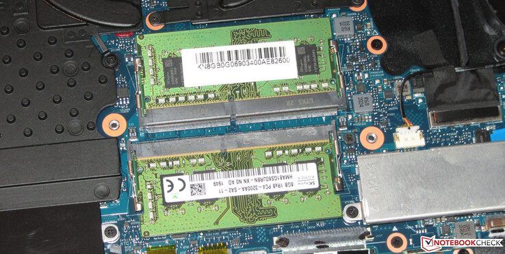 There are two RAM slots.