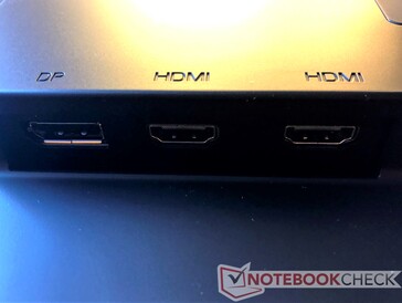 Ports along bottom left: DisplayPort 1.4, 2x HDMI 2.1
