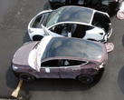 The new Deep Crimson Model Y paint goes through validation (image: Tobias Lindh)