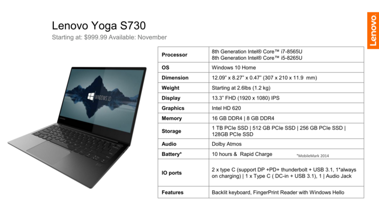 Lenovo Yoga S730 (Source: Lenovo)