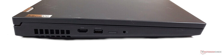 Left: HDMI 2.1, USB-A 3.1 Gen 1, SIM slot, 3.5mm audio jack