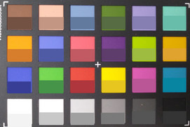 ColorChecker color card: the patch field below shows target colors.