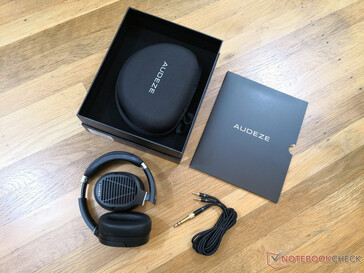 Box includes a rigid carrying case for the headphones and connector